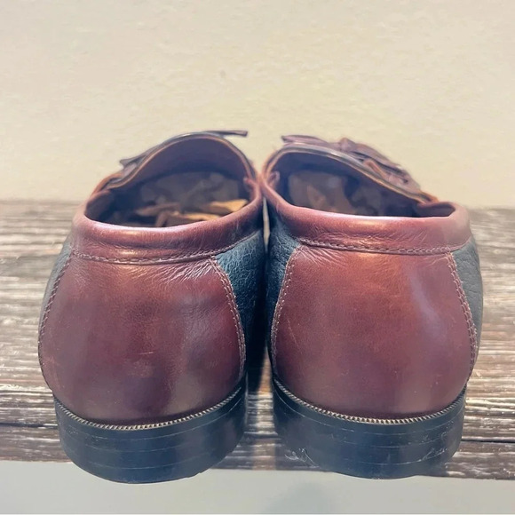 Leather Loafers Johnston and Murphy Aragon II Tassel Fringe Sz 10M - Picture 3 of 7